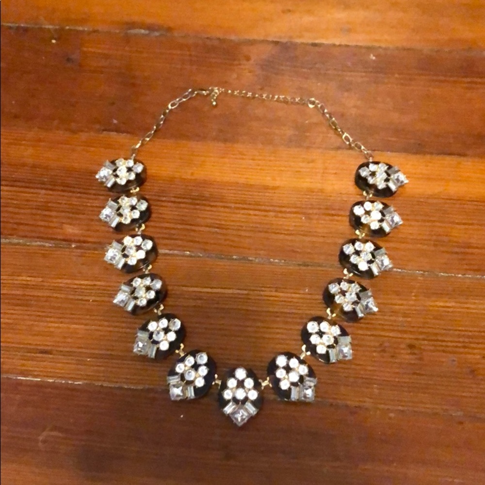 Toirtoise and crystal statement necklace
